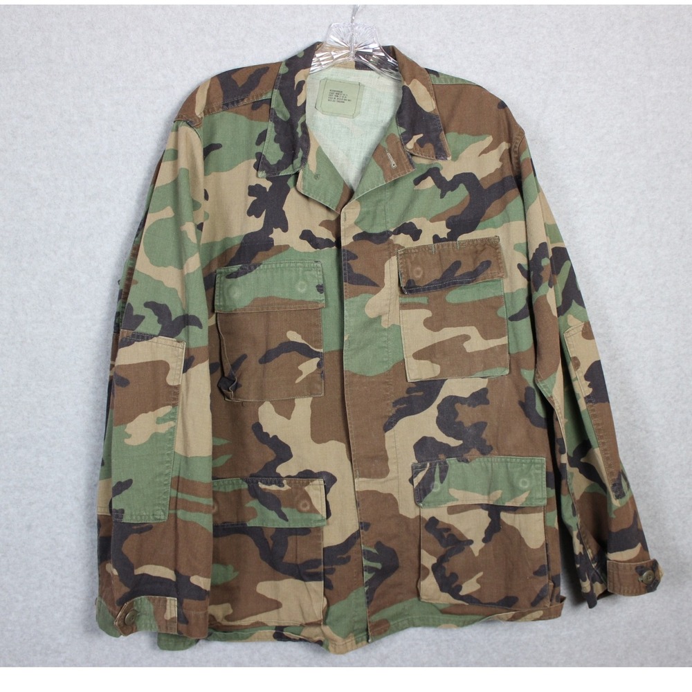 Vintage US Army Field Jacket‎ Medium Regular Woodland Camo Military Coat